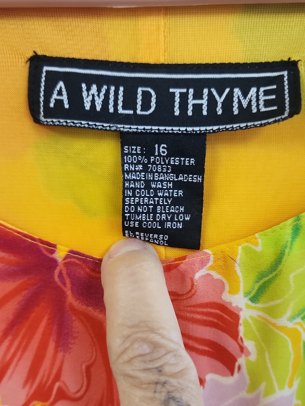A Wild Thyme Floral Maxi Dress Tropical, Hawaiian Women's Plus Size 16 - Picture 3 of 9